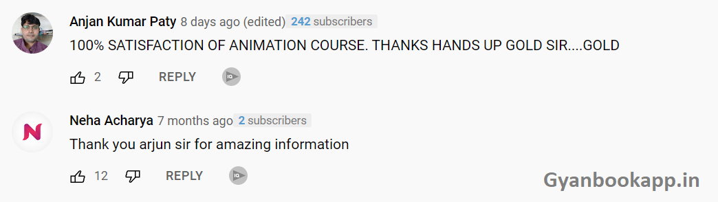 gyanbook learning app animation course yt reviews (9)