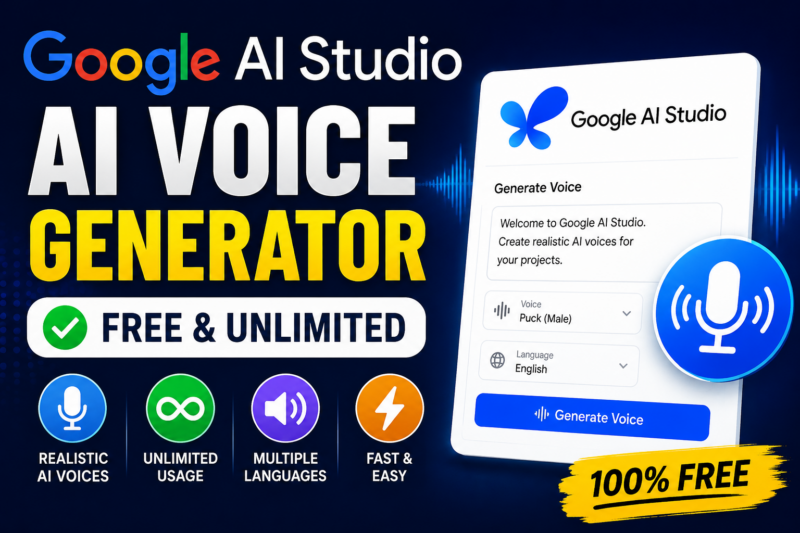 Google AI Studio AI Voice Generator, Free AI Voice Generator, Text to Speech, AI Voice Generator Free, Realistic AI Voice, AI Voice Emotions, Unlimited AI Voice